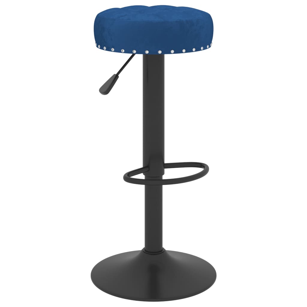 Taburetes De Cocina 2 Unidades Terciopelo Azul_1