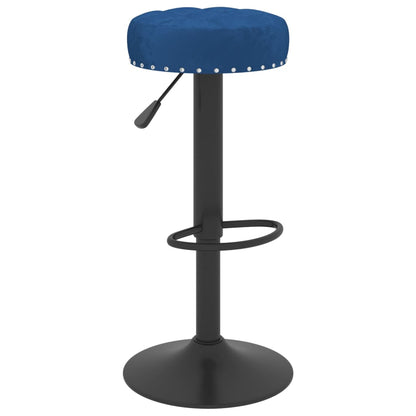 Taburetes De Cocina 2 Unidades Terciopelo Azul_1