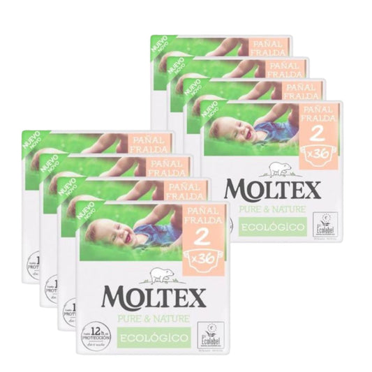 Pack Ahorro Pañales  T2 (3-6 kg) Moltex Pure & Nature, 288 Uds