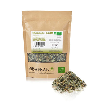 Infusión De Jengibre-limón Ecológica |granel | Calidad | Frisafran 100 G_0