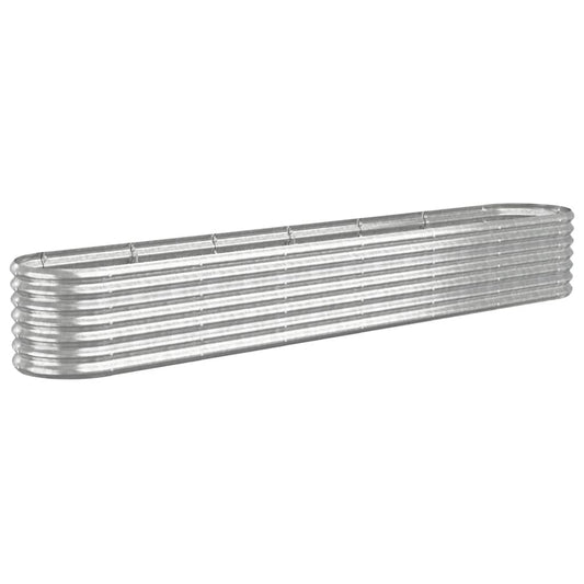 Jardinera Arriate Acero Galvanizado Plata 260x40x36 Cm_0