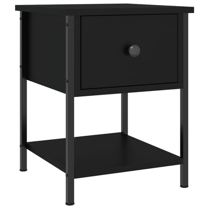 Mesitas De Noche 2 Uds Madera De Ingeniería Negro 34x35,5x45 Cm_1