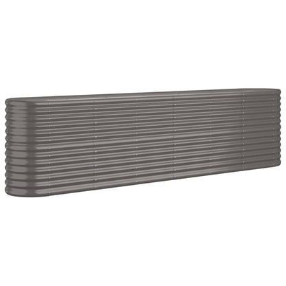 Jardinera Arriate Acero Galvanizado Gris 260x40x68 Cm_0