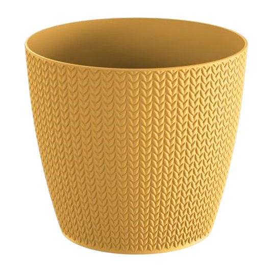 Maceta Wheaty 5,4l., Dimensiones (mm) 218x218x193, Color Mostaza