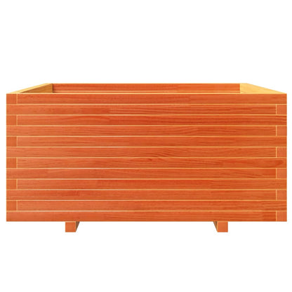 Jardinera Madera Maciza De Pino Marrón Cera 100x100x49,5 Cm_4