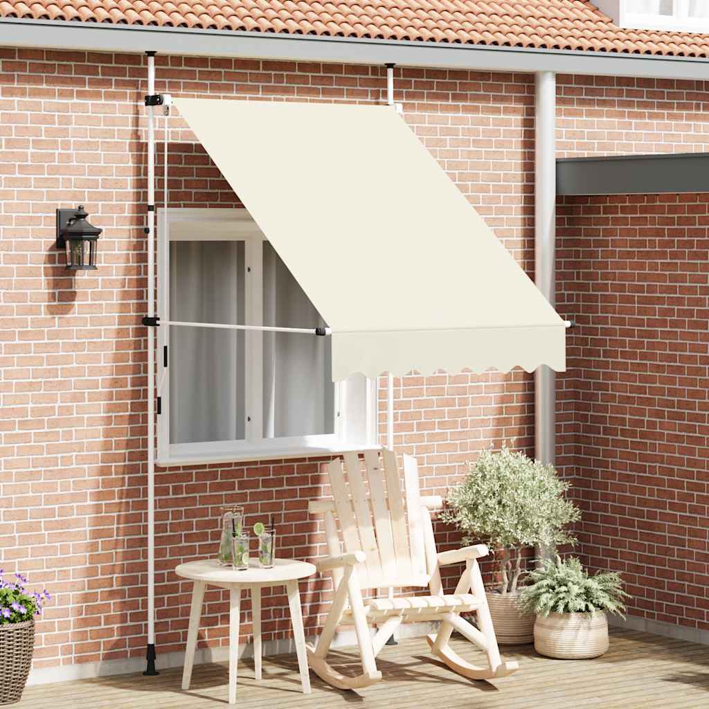 Toldo Retráctil De Operación Manual 150 Cm Crema_1