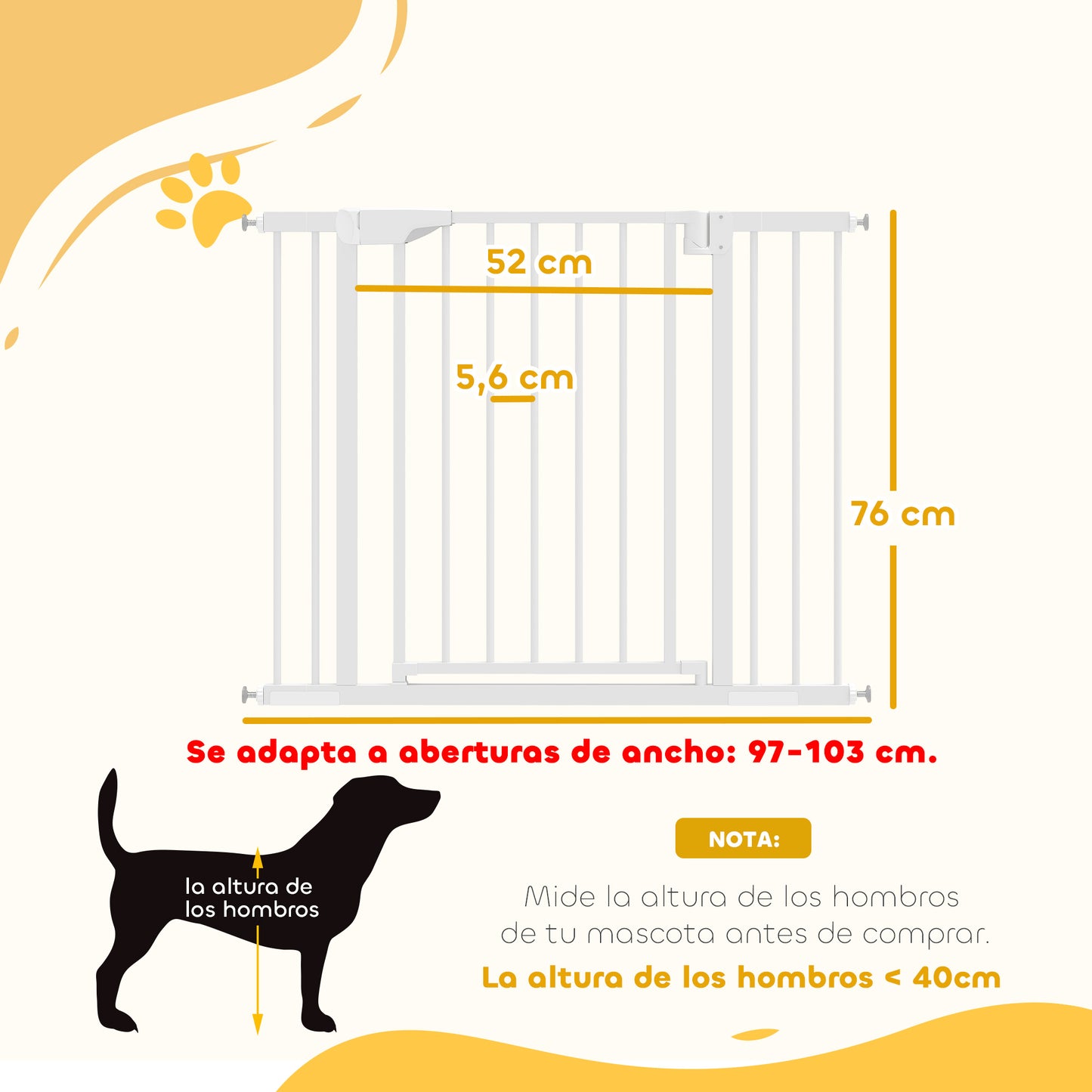 Pawhut Barrera De Seguridad Para Niños Y Perros_2