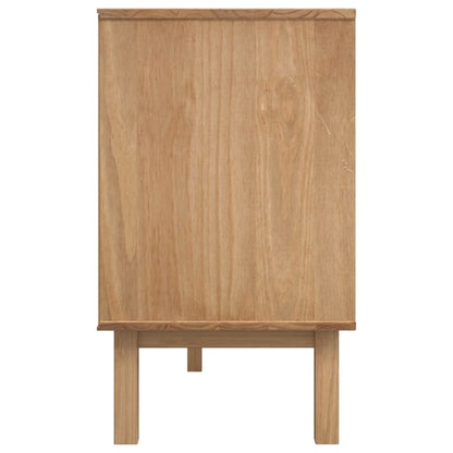 Aparador Otta Madera Maciza Pino Marrón Y Gris 114x43x73,5 Cm / Vetonek_1