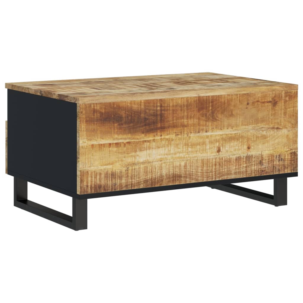 Mesa De Centro Madera Maciza Mango Y Contrachapada 80x54x40 Cm_3