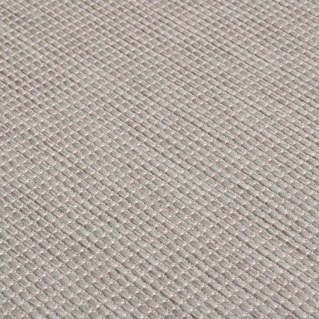 Alfombra De Exterior De Tejido Plano Gris Claro 80x150 Cm_4