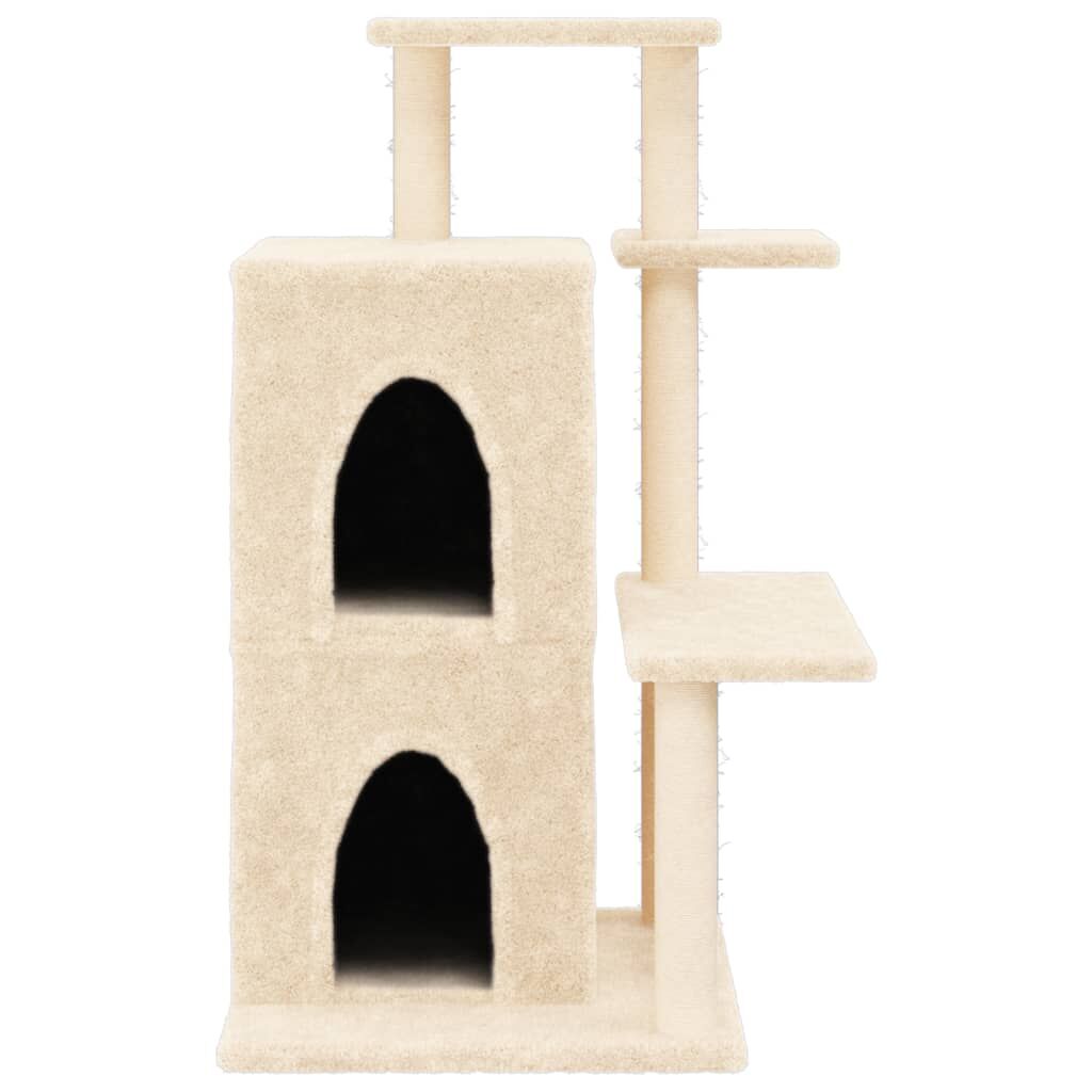 Vidaxl Rascador Para Gatos Con Postes De Sisal Color Crema 97 Cm_3