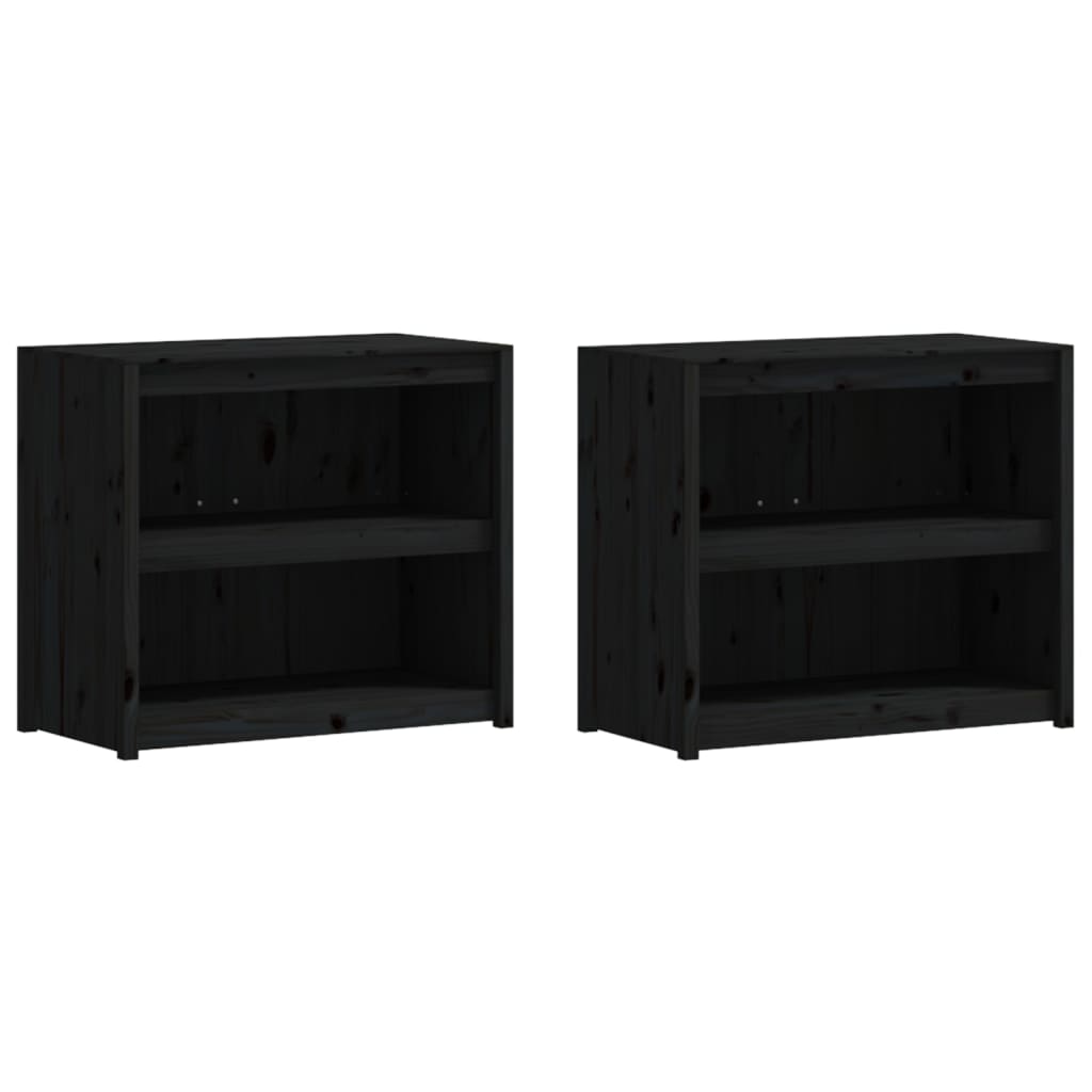Muebles De Cocina De Exterior 4 Pzas Madera Maciza Pino Negro_3
