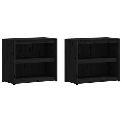 Muebles De Cocina De Exterior 2 Pzas Madera Maciza Pino Negro_3