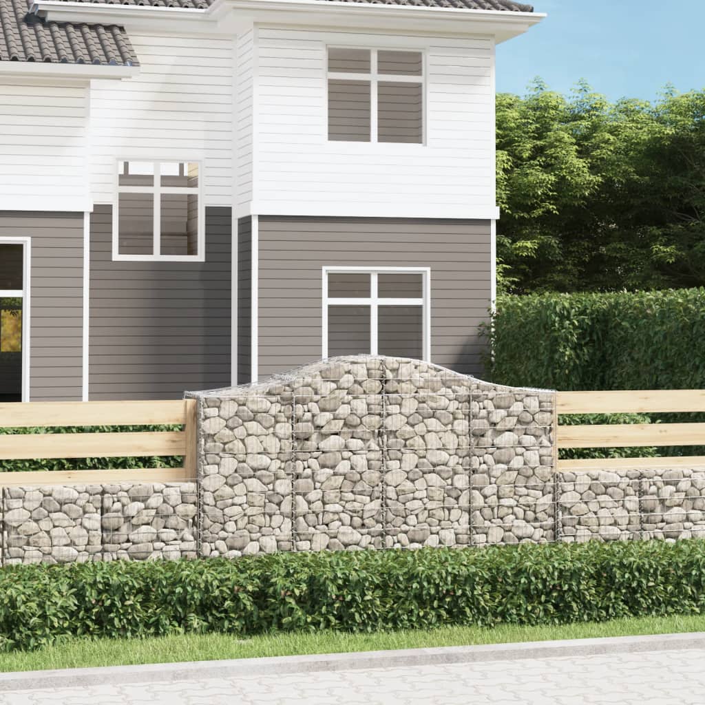 Cestas Gaviones 30 Uds Forma De Arco Hierro 200x50x120/140 Cm_1
