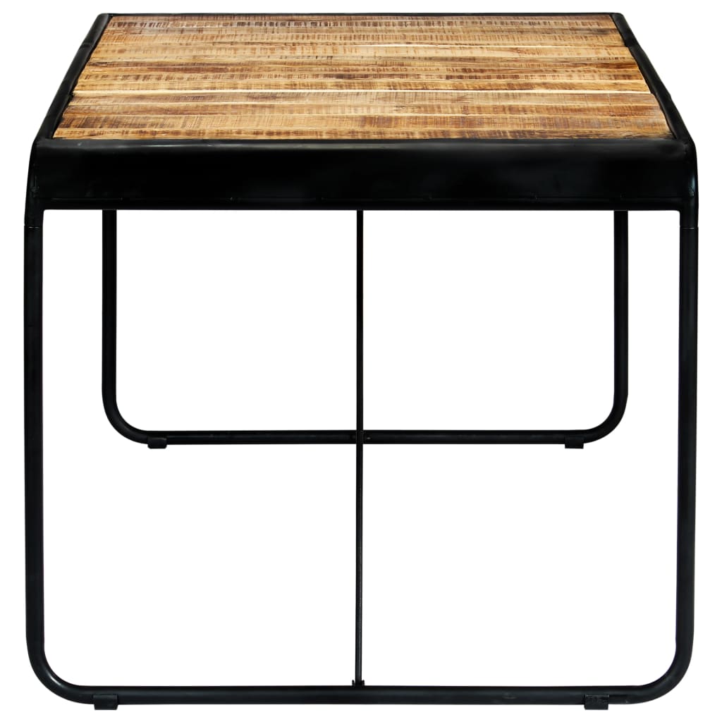 Mesa De Comedor De Madera Maciza De Mango Rugosa 180x90x76 Cm_1