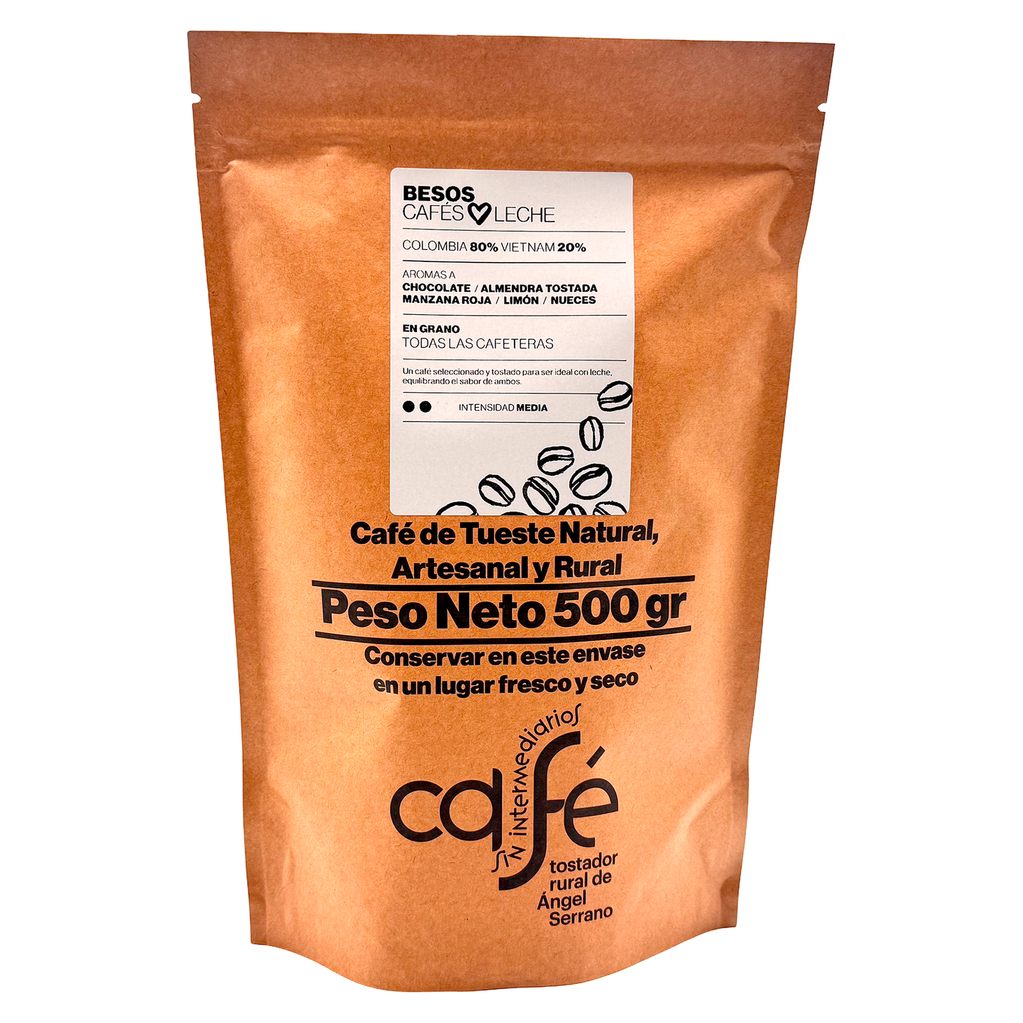 Cafe Sin Intermediarios Café Colombia Besos En Grano 500 G_0