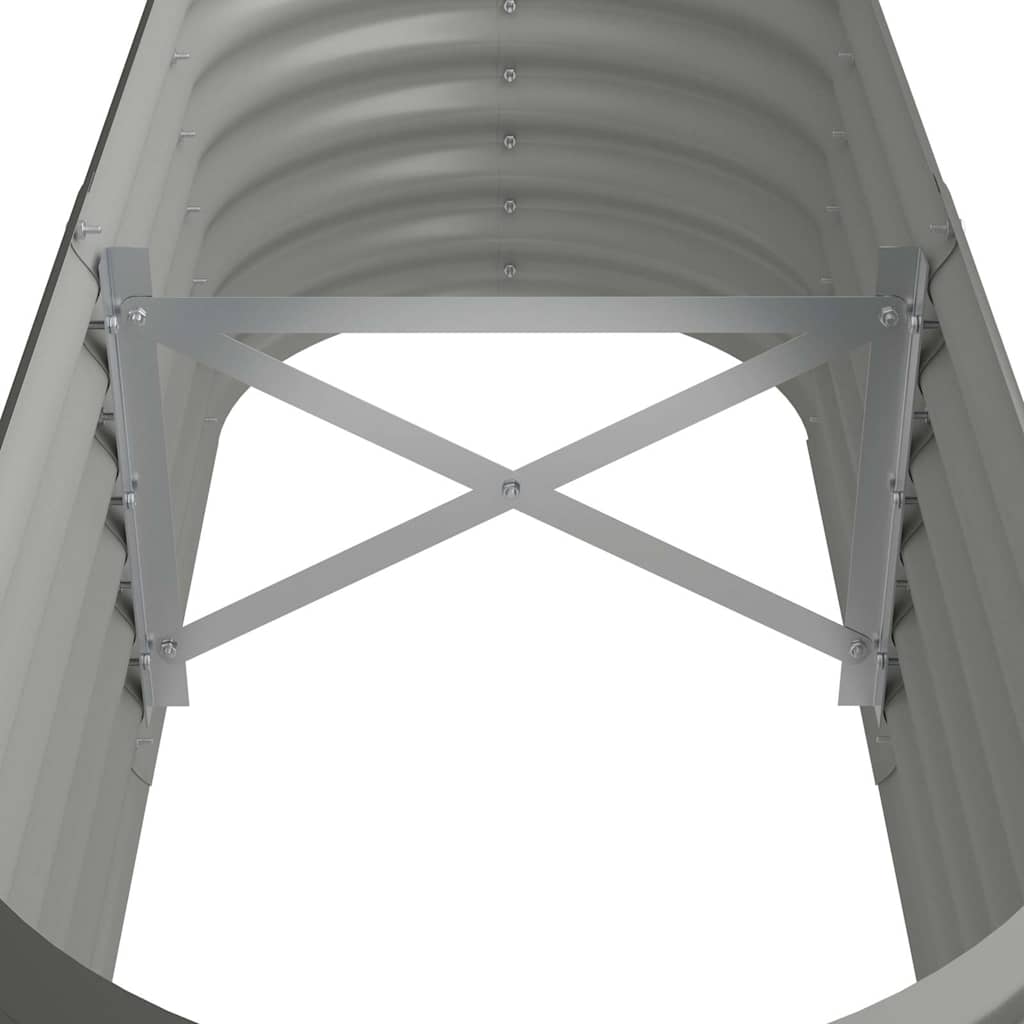 Jardinera Arriate Acero Galvanizado Gris 114x40x36 Cm_4