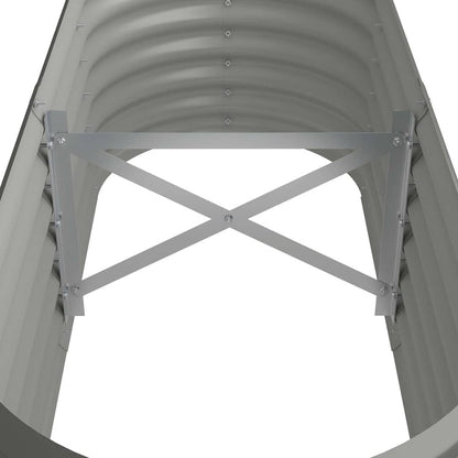 Jardinera Arriate Acero Galvanizado Gris 114x40x36 Cm_4