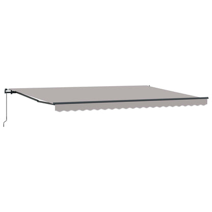 Toldo Retráctil Gris Claro 500 X 300 Cm Poliéster Y Aluminio_3