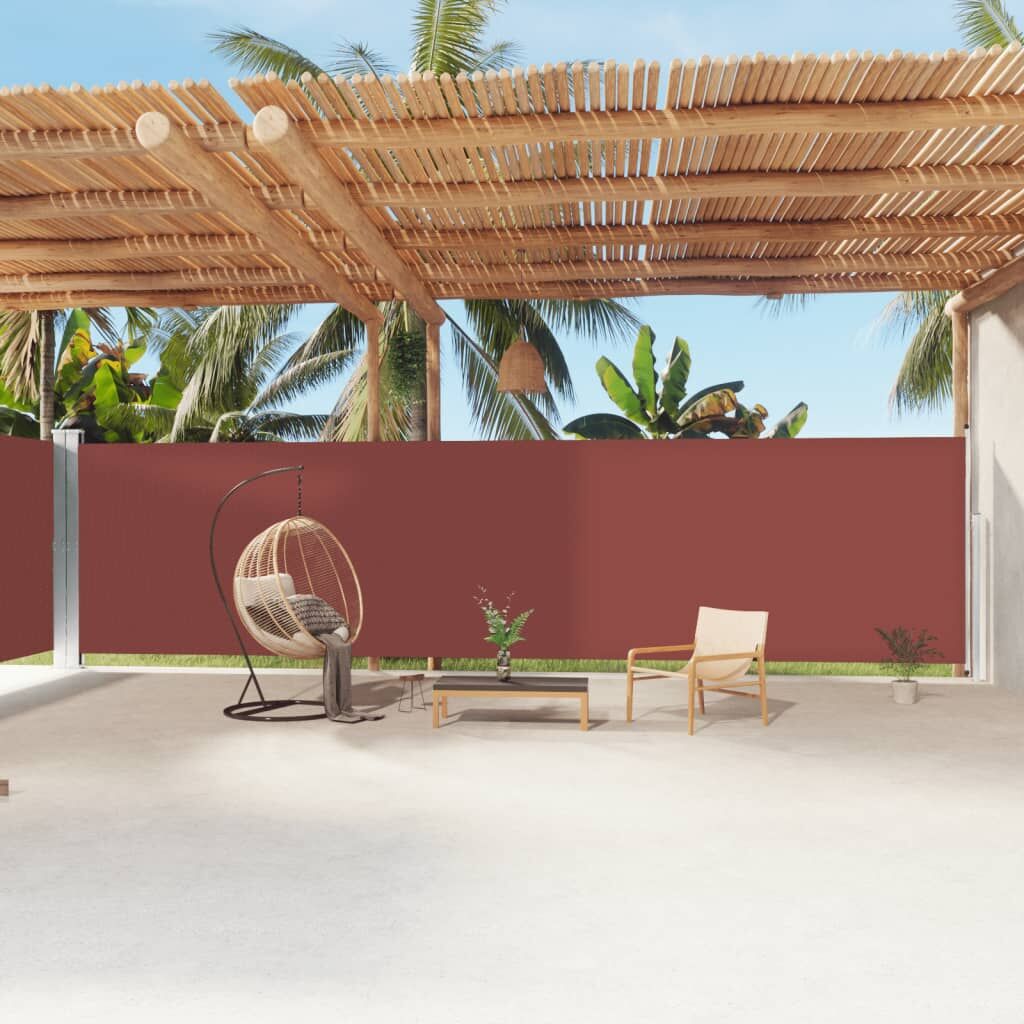 Vidaxl Toldo Lateral Retráctil Marrón 200x1200 Cm_1