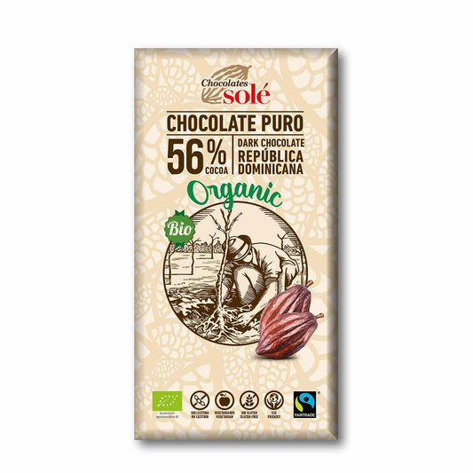 Chocolate Negro Puro al 56% Bio Solé 100g