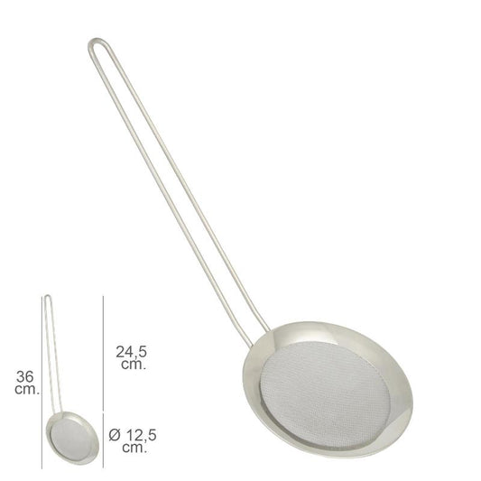 Espumadera Malla Acero Inoxidable Ø 12,5 Cm. Con Mango 24,5 Cm._0