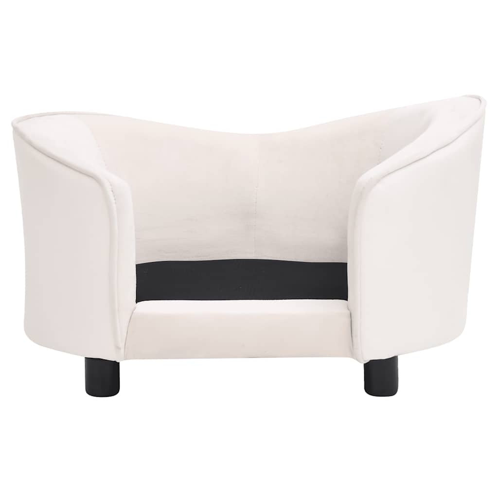 Vidaxl Sofá Para Perros Felpa Y Cuero Sintético Crema 69x49x40 Cm_3