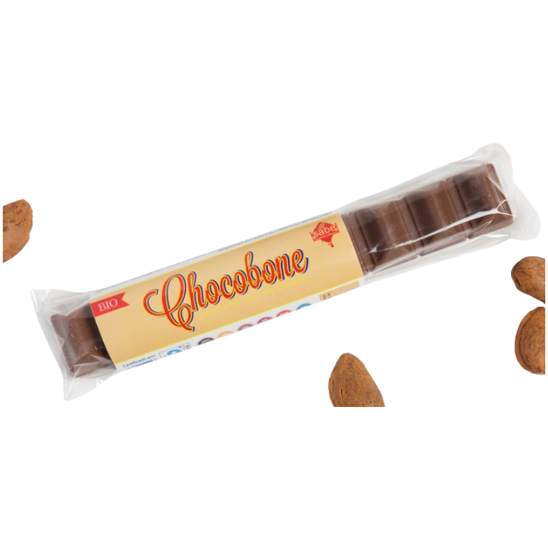 Chocobone chocolate con leche Bio/ft y almendra caramelizada 100gr_0