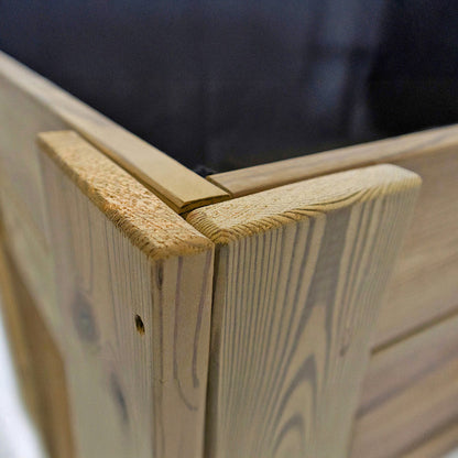 Mesa De Cultivo Elevada De Madera Tratada 80x60x40 Cm Gardenbrico M40 Hortalia_4