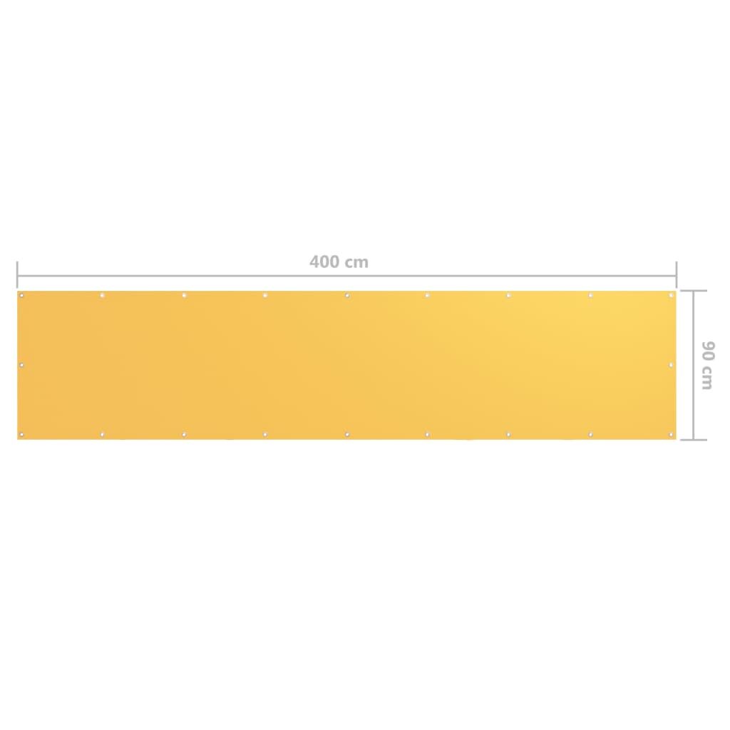 Vidaxl Toldo Para Balcón Tela Oxford Amarillo 90x400 Cm_2