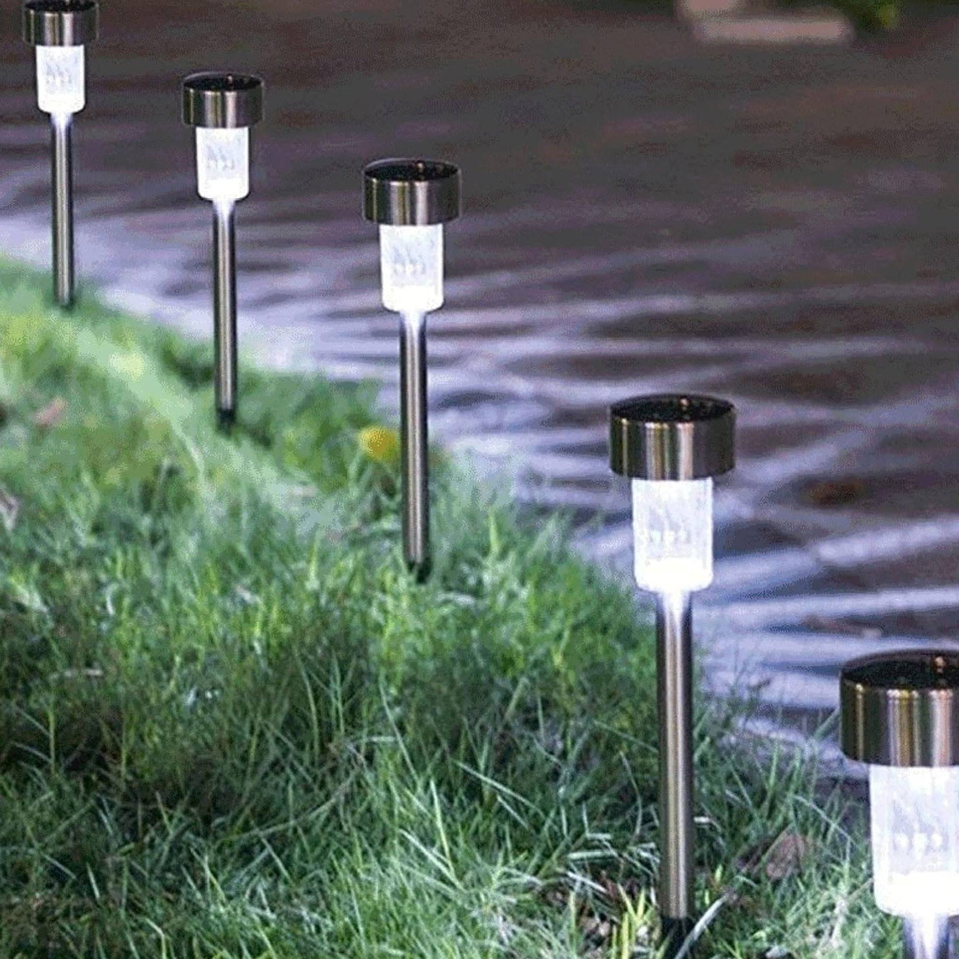 Well Home Juego De 7 Luces Solares Ø4,6cm En Acero Inoxidable_3