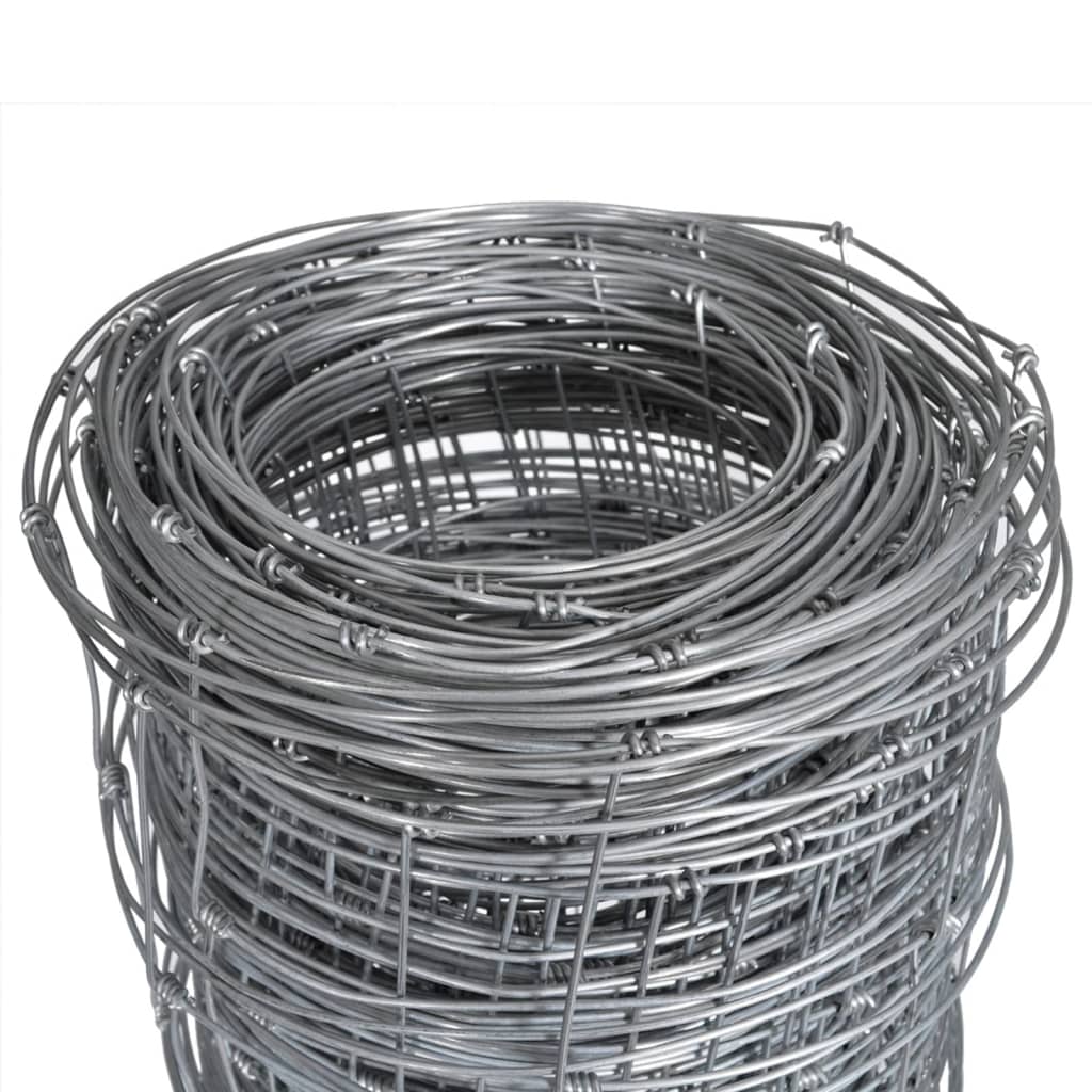 Valla De Jardín De Acero Galvanizado Plateado 50x1,5 M / Vetonek_2