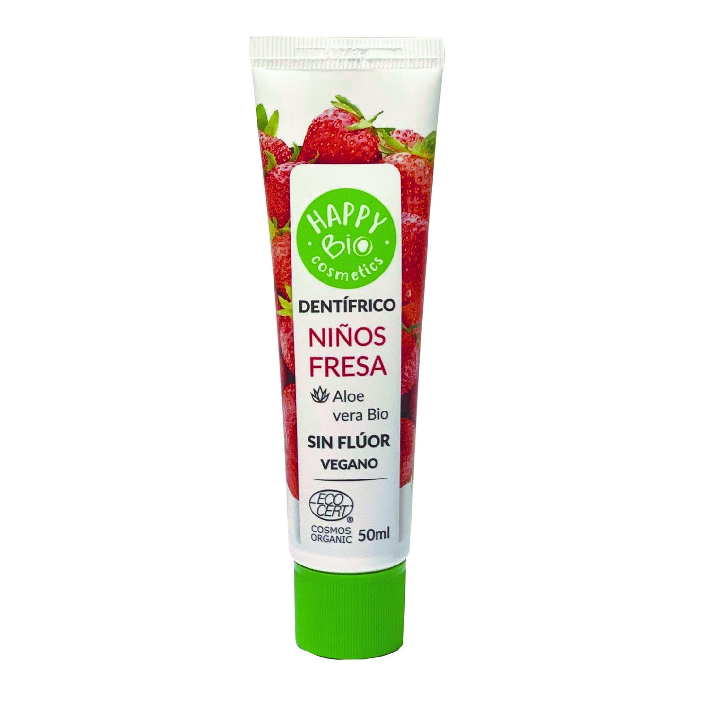 Dentífrico Niños Fresa sin fluor HappyBio 50 ml