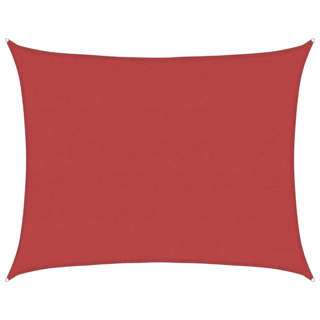 Vidaxl Toldo De Vela Hdpe Rojo 160 G/m² 6x7 M_0