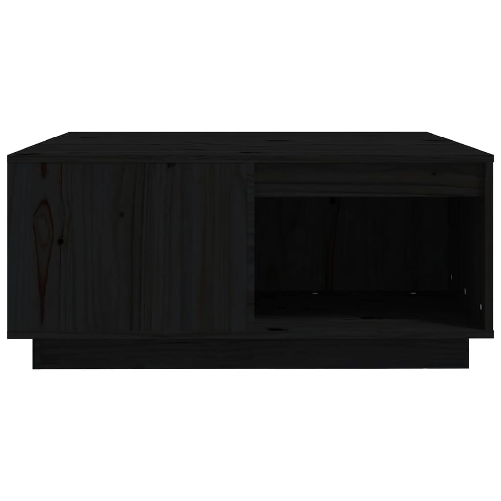 Mesa De Centro De Madera Maciza De Pino Negro 80x81x36,5 Cm_3