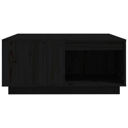 Mesa De Centro De Madera Maciza De Pino Negro 80x81x36,5 Cm_3