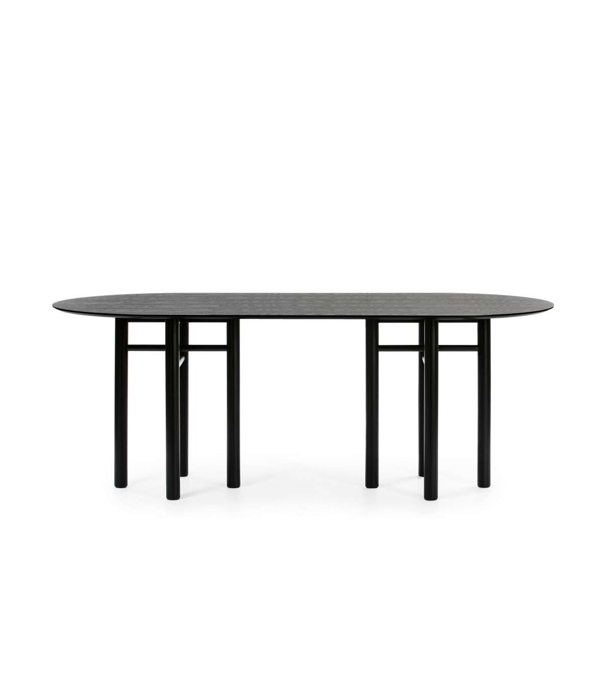 Mesa Ovalada Para Cocina O Comedor Modelo Junco Acabado Negro, 100cm(ancho) 75cm(alto) 200_0
