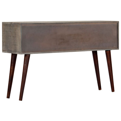 Mesa Consola De Madera Maciza De Mango Gris 120x35x75 Cm_1