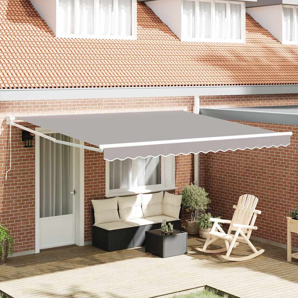 Toldo Retráctil Gris Claro 400 X 300 Cm_1