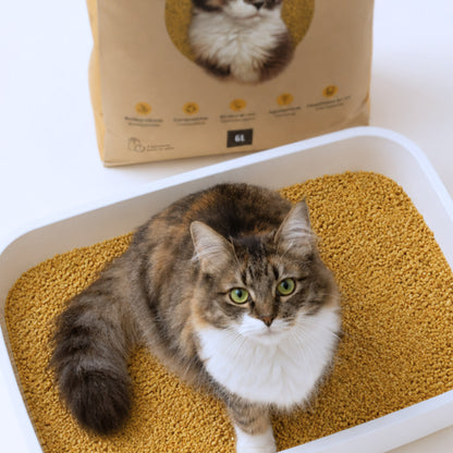 Sustrato Absorbente Wuapu Naturgrind Biodegradable Y Compostable Para Gato 3 Uds 17'5l_4