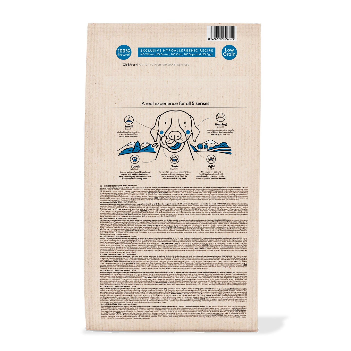 Dibaq Sense Low Grain Pollo Cachorro Mini 2 Kg_1