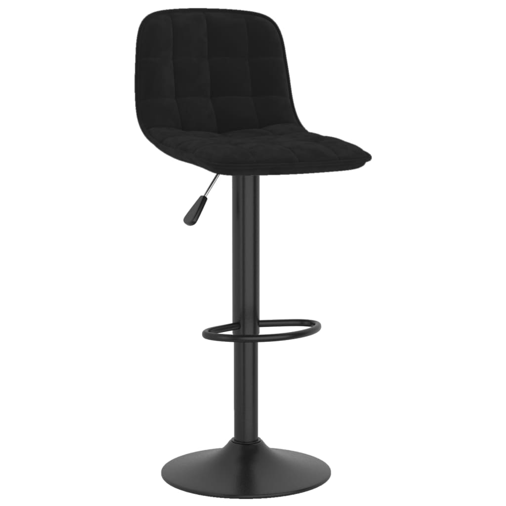 Taburete De Cocina De Terciopelo Negro_0