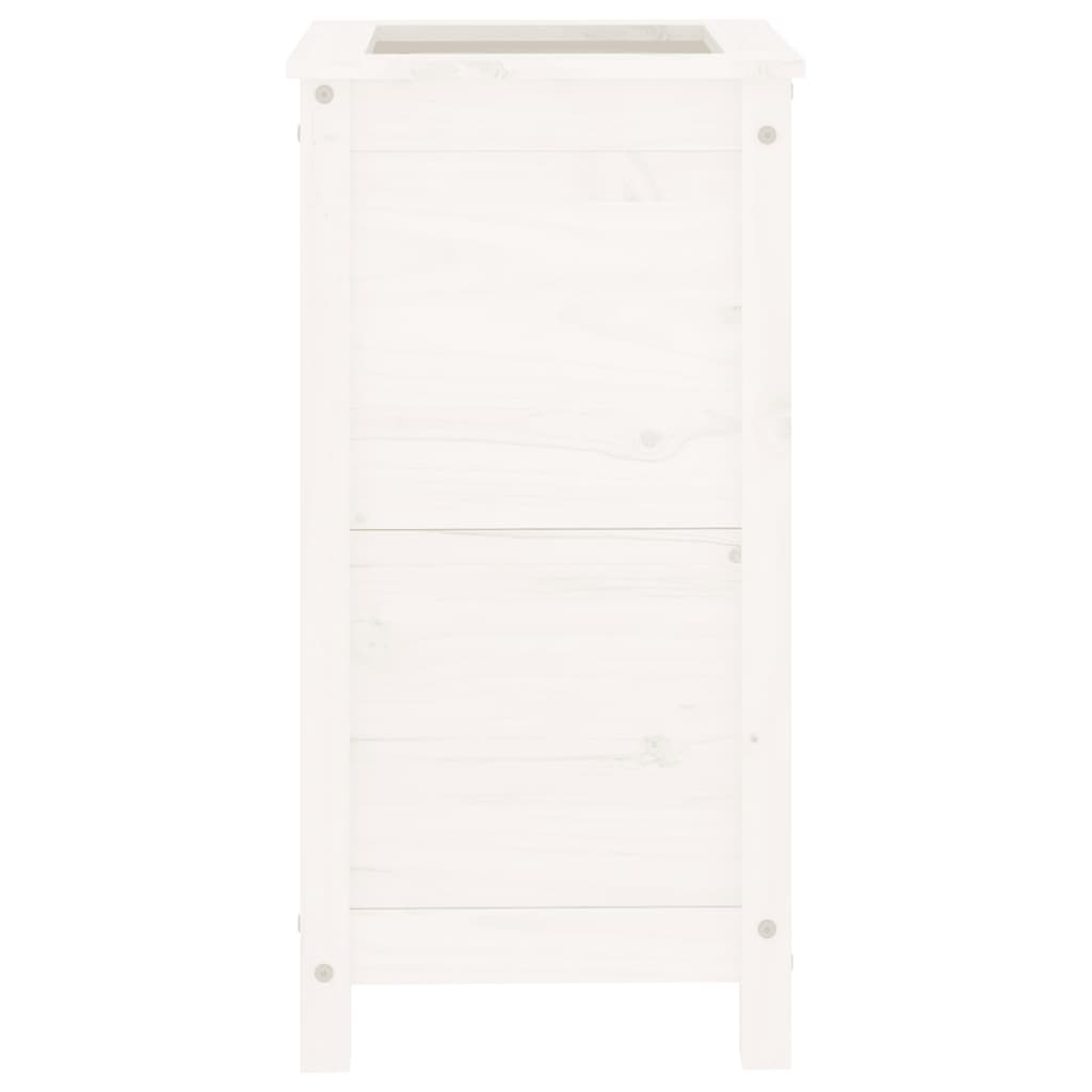 Jardinera Madera Maciza De Pino Blanco 40x40x78 Cm_3