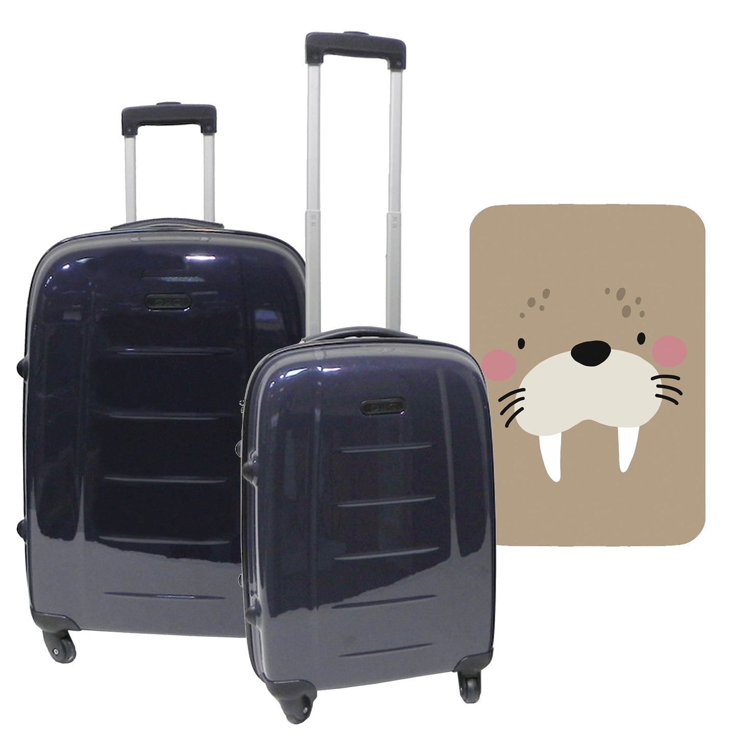 Set De 2 Maletas Trolleys Con Funda Protectora'believer'_0
