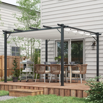 Outsunny Conjunto De Pérgola Incluye 1 Pérgola De Jardín Y 1 Cubierta_1