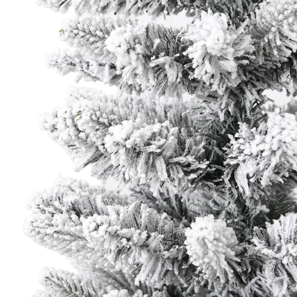 Vidaxl Árbol De Navidad Artificial Estrecho Con Nieve Pvc Y Pe 210 Cm_4