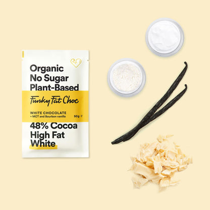 Chocolate keto ecológico y vegano 48% blanco 50 g