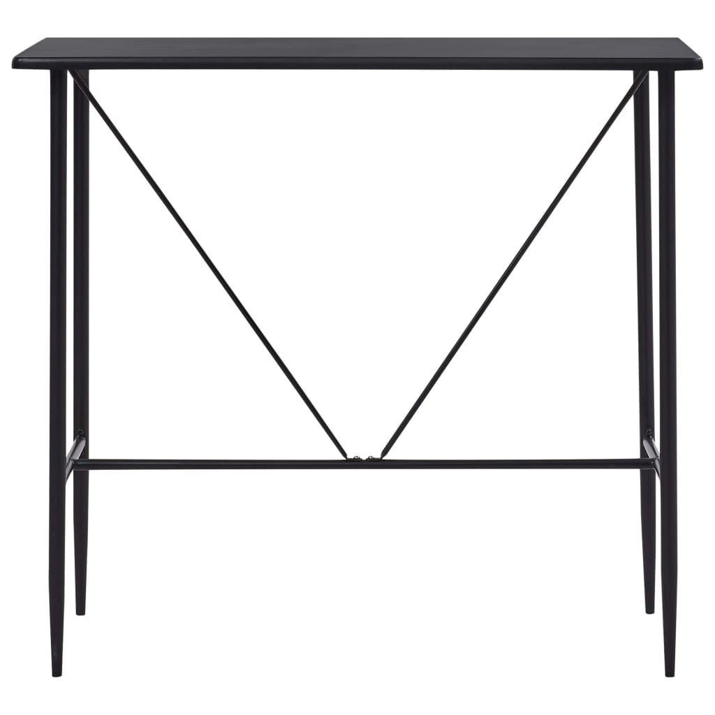 Mesa Alta De Cocina Mdf Negro 120x60x110 Cm_0