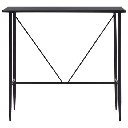 Mesa Alta De Cocina Mdf Negro 120x60x110 Cm_0