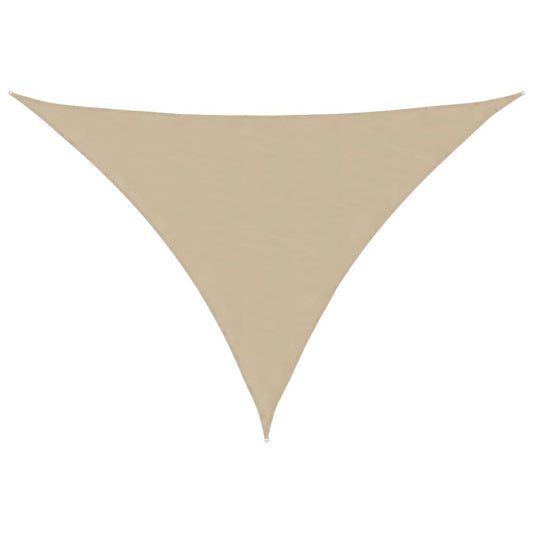 Vidaxl Toldo De Vela Triangular Tela Oxford Beige 4x5x5 M_0
